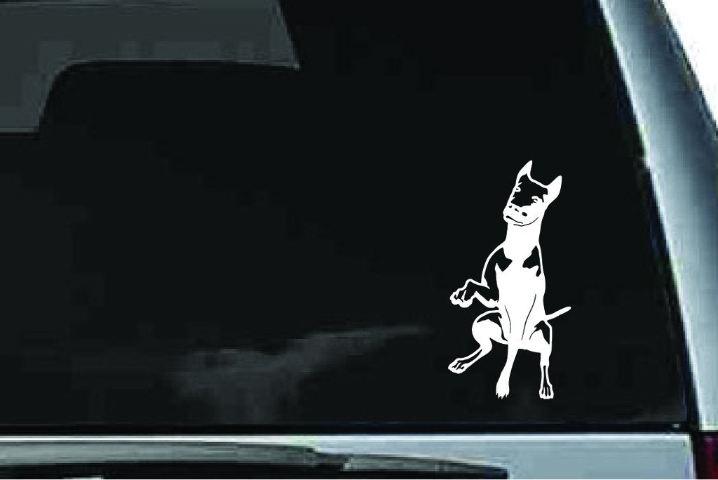 Picniva Doberman Dog Sty26 Vinyl Car Window Decal, Approx 5 in