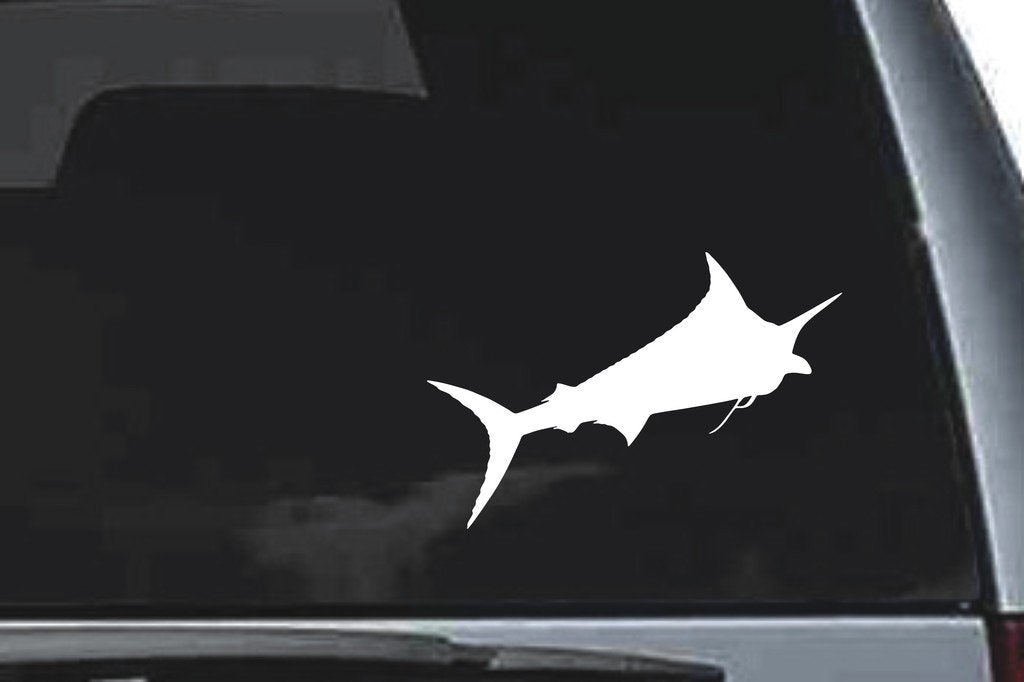 Picniva Marlin Sty6a Vinyl Car Window Decal, Approx 5 in