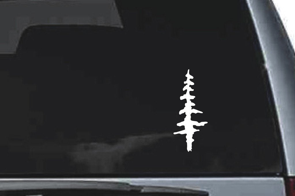 Picniva Tree Sty343 Vinyl Car Window Decal, Approx 5 in
