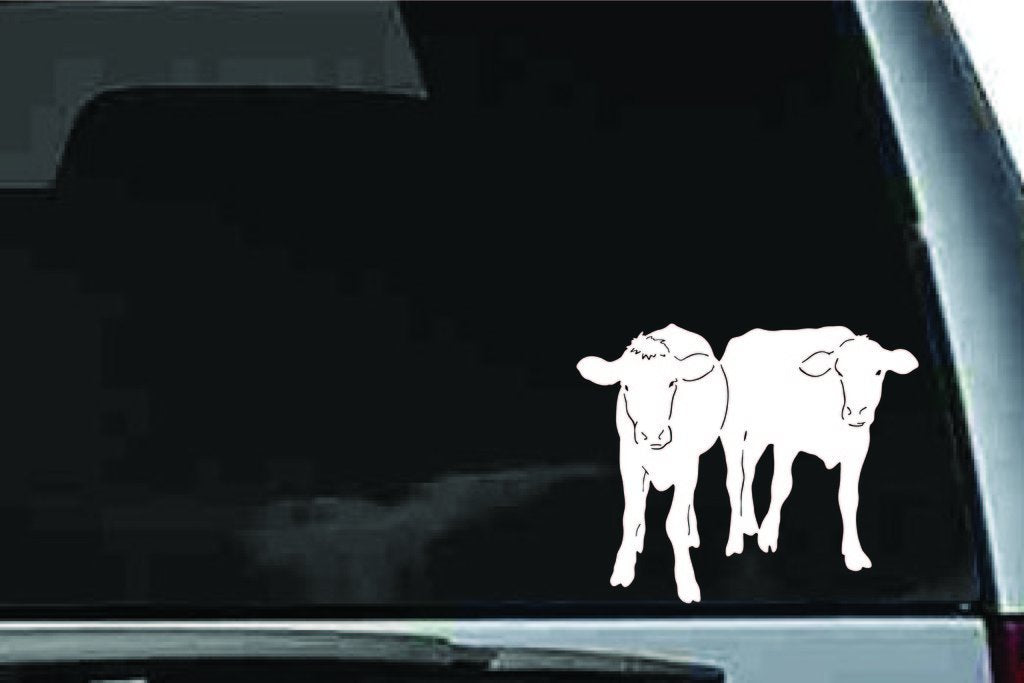 Picniva Cow Sty38 Vinyl Car Window Decal, Approx 5 in