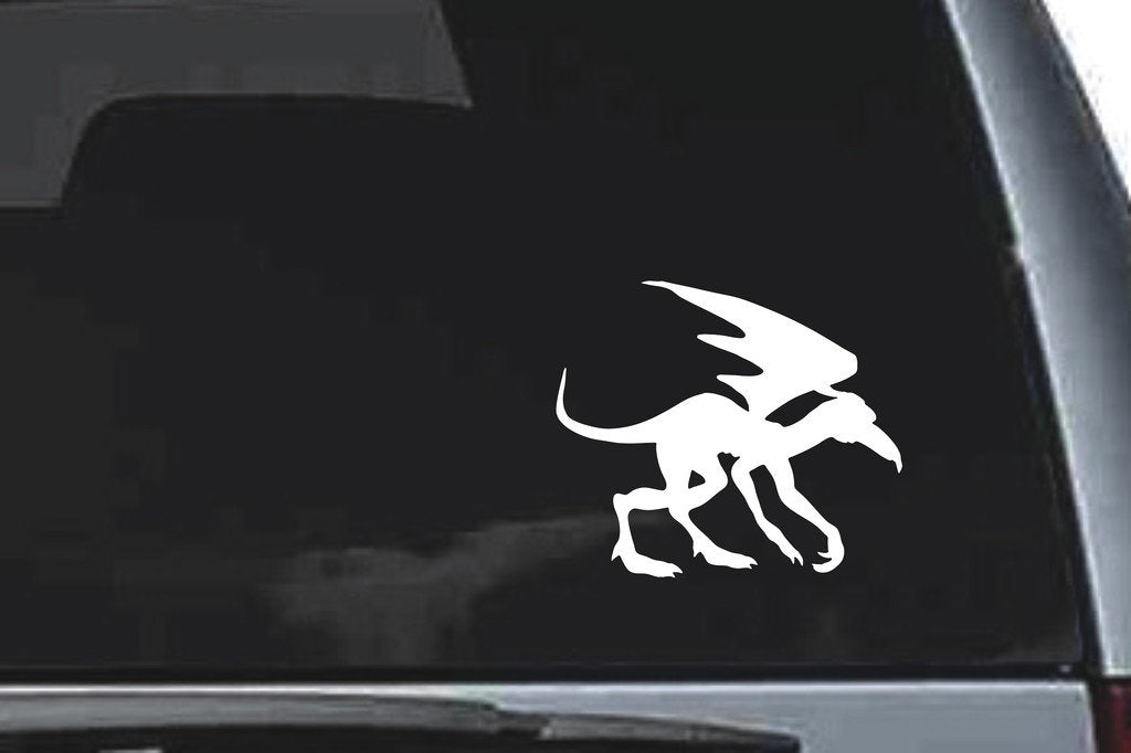 Picniva Gargoyle Sty12 Vinyl Car Window Decal, Approx 5 in