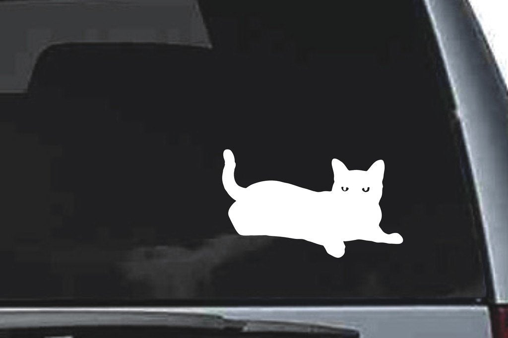 Picniva Cat Sty1 Vinyl Car Window Decal, Approx 5 in