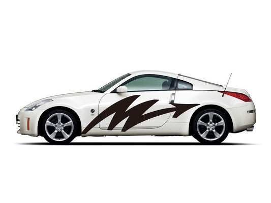 Picniva sty441 Vinyl Racing Stripes Car Body Side Decals, 2-Piece Set