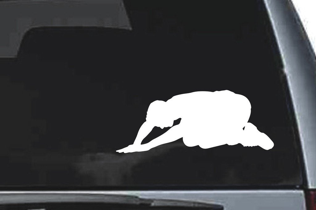 Picniva Man Sty1 Vinyl Car Window Decal, Approx 5 in
