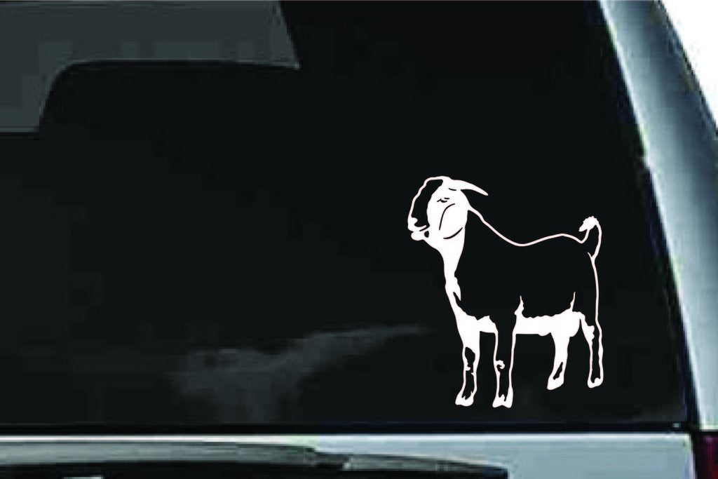 Picniva Boer Goat Sty5 Vinyl Car Window Decal, Approx 5 in