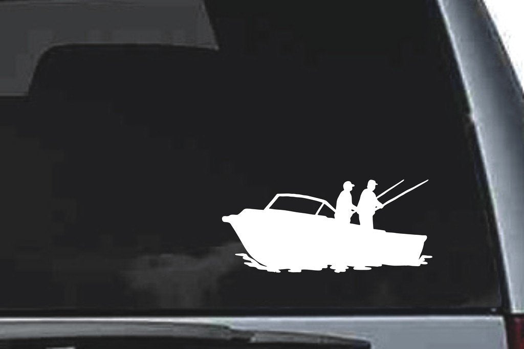 Picniva Fishing Sty1 Vinyl Car Window Decal, Approx 5 in