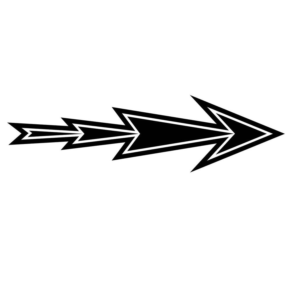 Picniva sty224 Racing Car Body Side Stripes Sticker Decal 2 Pcs