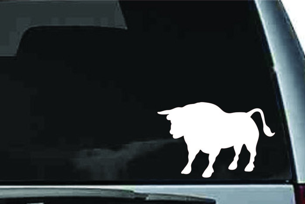 Picniva Bull Sty11 Vinyl Car Window Decal, Approx 5 in