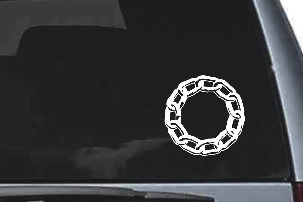 Picniva Chain Sty2 Vinyl Car Window Decal, Approx 5 in