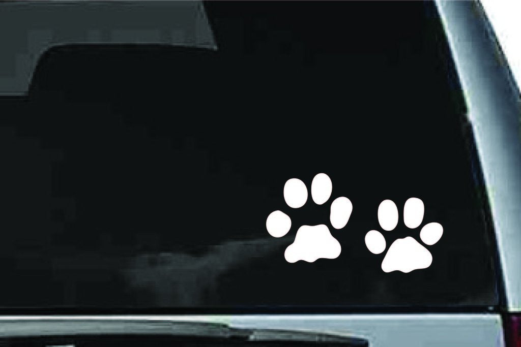 Picniva Bobcat Track Vinyl Car Window Decal, Approx 5 in
