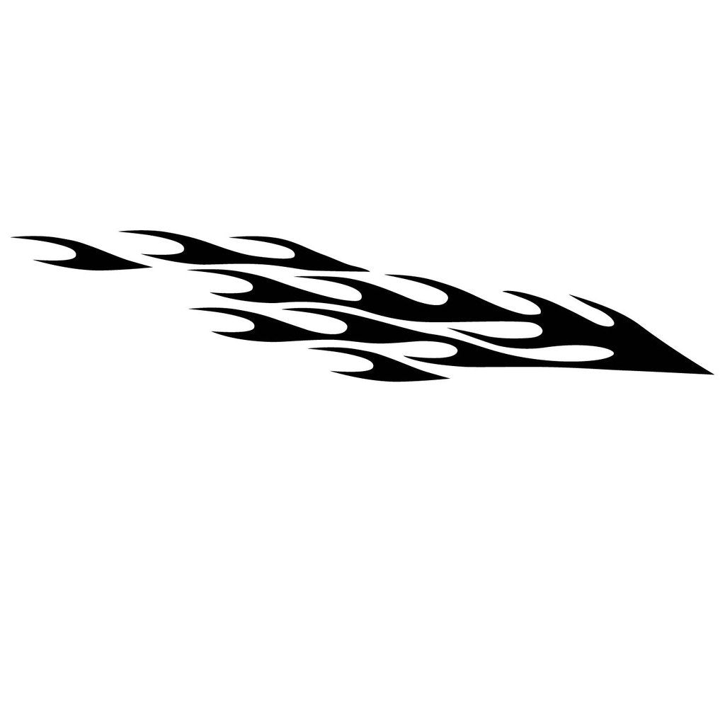 Picniva sty293 Racing Car Body Side Stripes Sticker Decal 2 Pcs