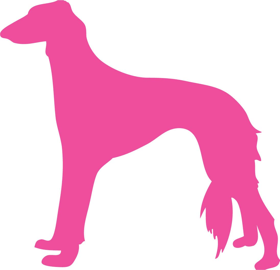 Decaltor Saluki Silhouette 5 in Vinyl Decal for Laptop Bumper Wall