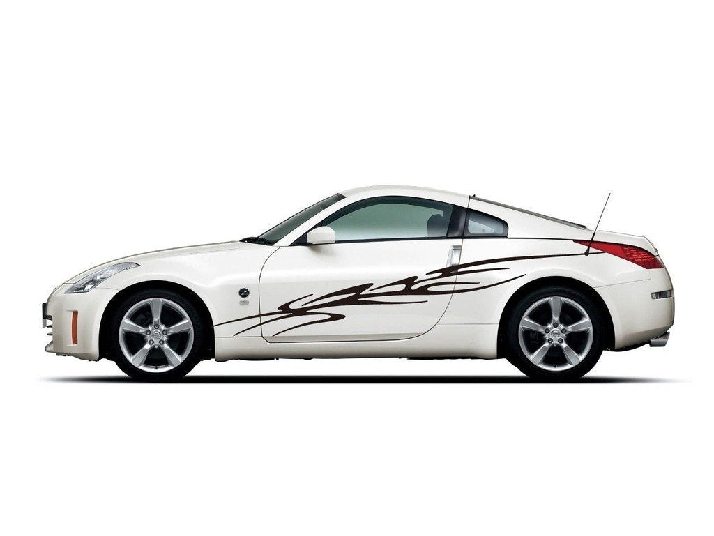 Picniva sty265 Racing Car Body Side Stripes Sticker Decal 2 Pcs