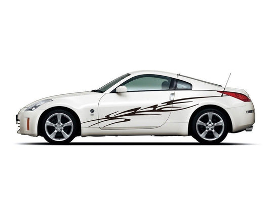 Picniva sty265 Racing Car Body Side Stripes Sticker Decal 2 Pcs