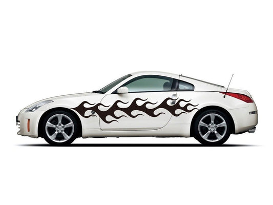 Picniva sty108 Racing Car Body Side Stripes Sticker Decal 2 Pcs