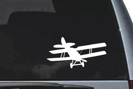 Picniva Biplane Sty5a Vinyl Car Window Decal, Approx 5 in