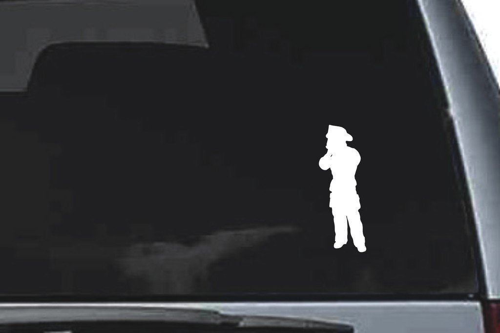 Picniva Fireman Sty29 Vinyl Car Window Decal, Approx 5 in
