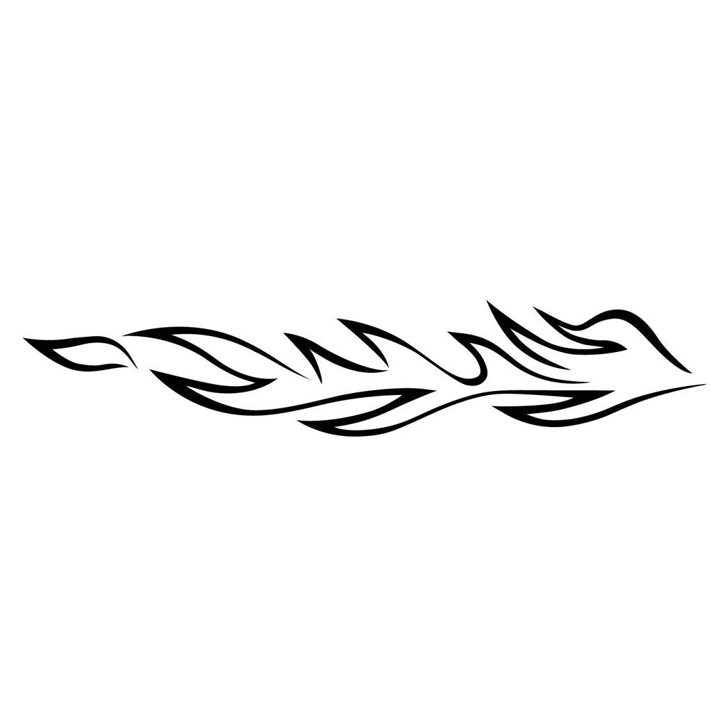 Picniva sty448 Car Body Side Stripes Vinyl Graphics Sticker Decals 2 Pcs