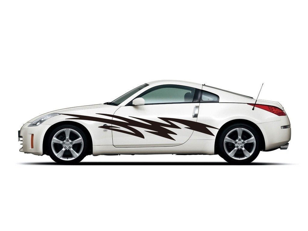 Picniva Style 258 Racing Side Stripe Vinyl Decals, 11 x 59 in, 2 Pc