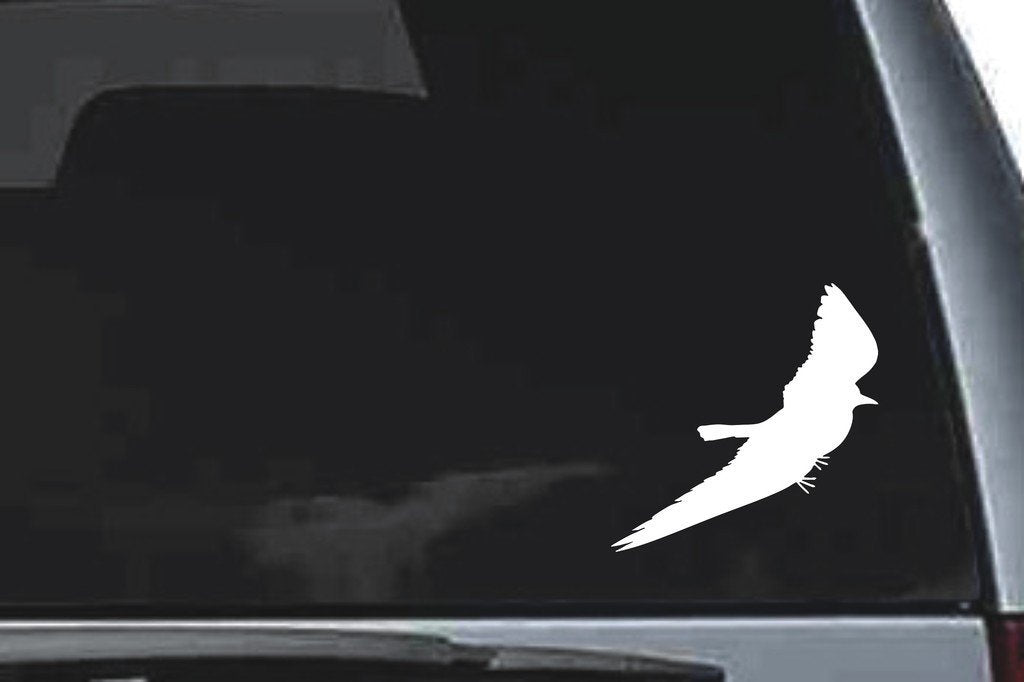 Picniva Blue Jay Sty1a Vinyl Car Window Decal, Approx 5 in