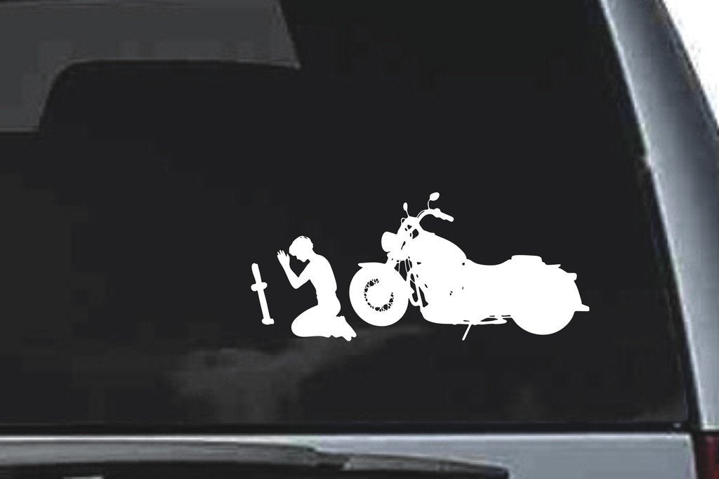 Picniva Motorcycle Sty4 Vinyl Car Window Decal, Approx 5 in
