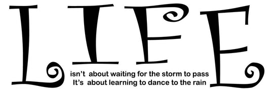 Picniva Life Isn't Waiting for Storm Motivational Quote Vinyl Wall Decal - Color: life isn't about waiting for the storm to pass
