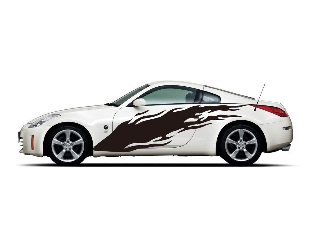 Picniva sty275 Racing Car Body Side Stripes Sticker Decal 2 Pcs