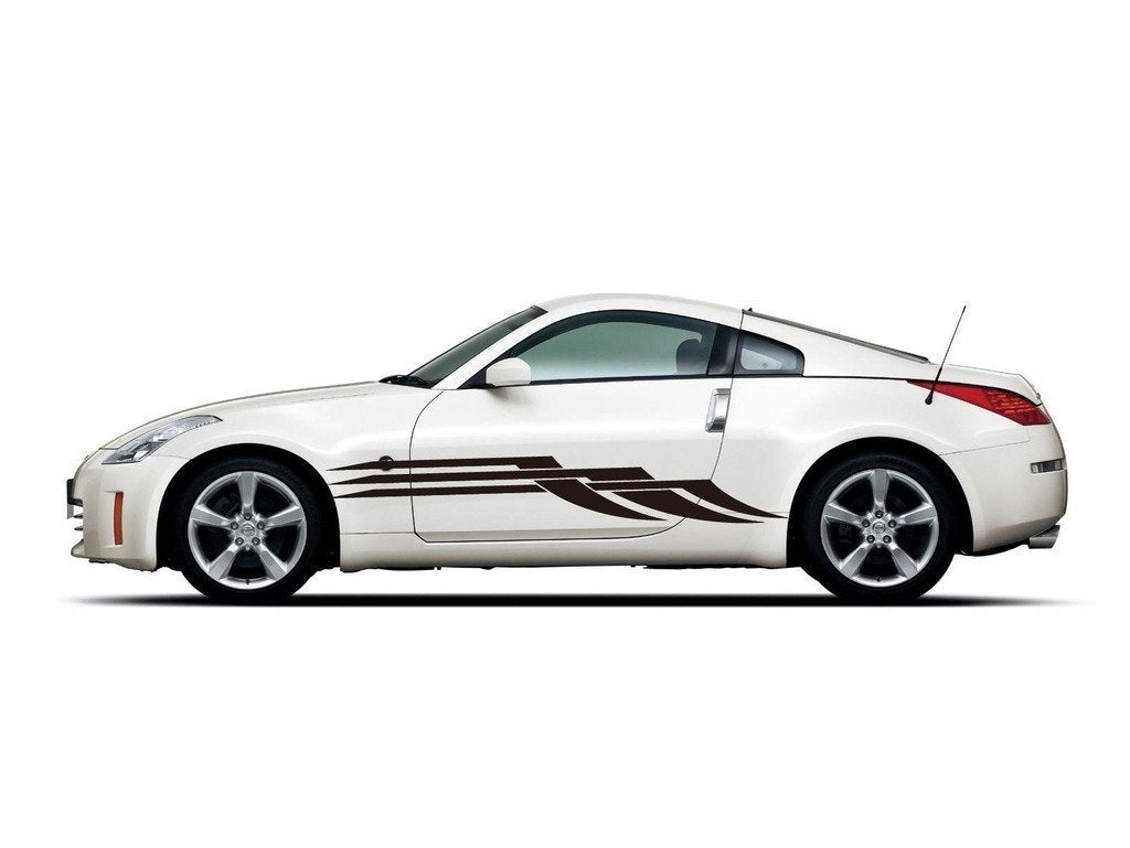 Picniva Style 470 Racing Side Stripe Vinyl Decals, 10 x 64 in, 2 Pc