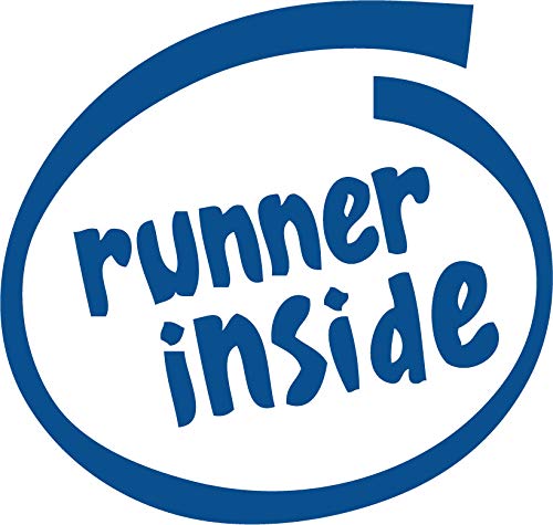 Decaltor Runner Inside Vinyl Decal, 5 in, Car Window Sticker