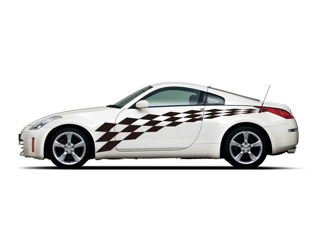 Picniva sty323 Racing Car Body Side Stripes Sticker Decal 2 Pcs