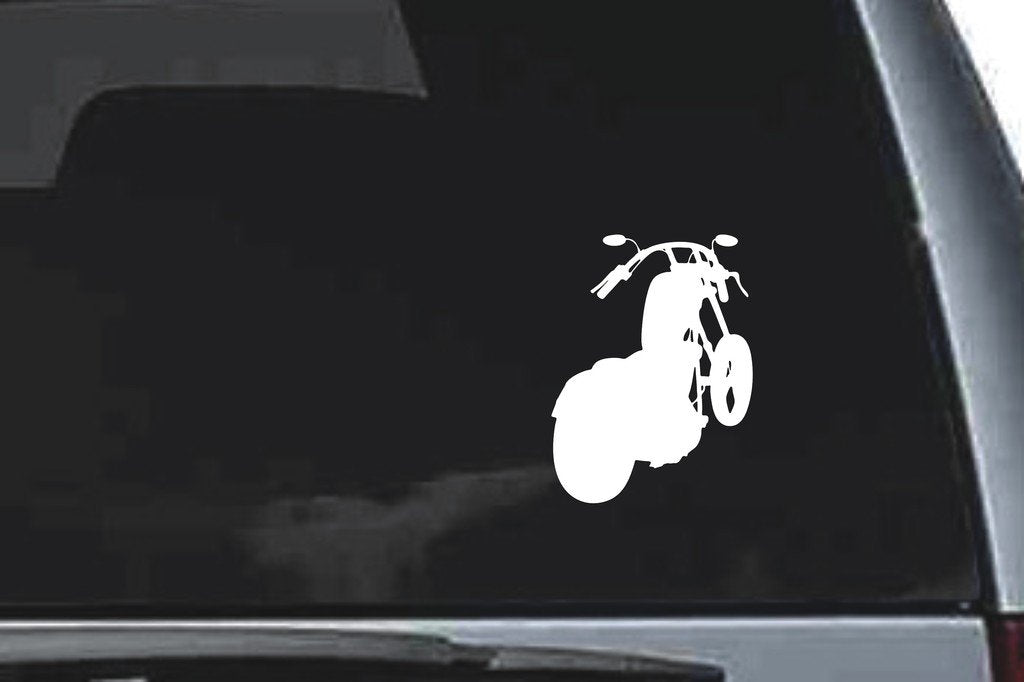 Picniva Chopper Motorcycle Sty7a Vinyl Car Window Decal, Approx 5 in
