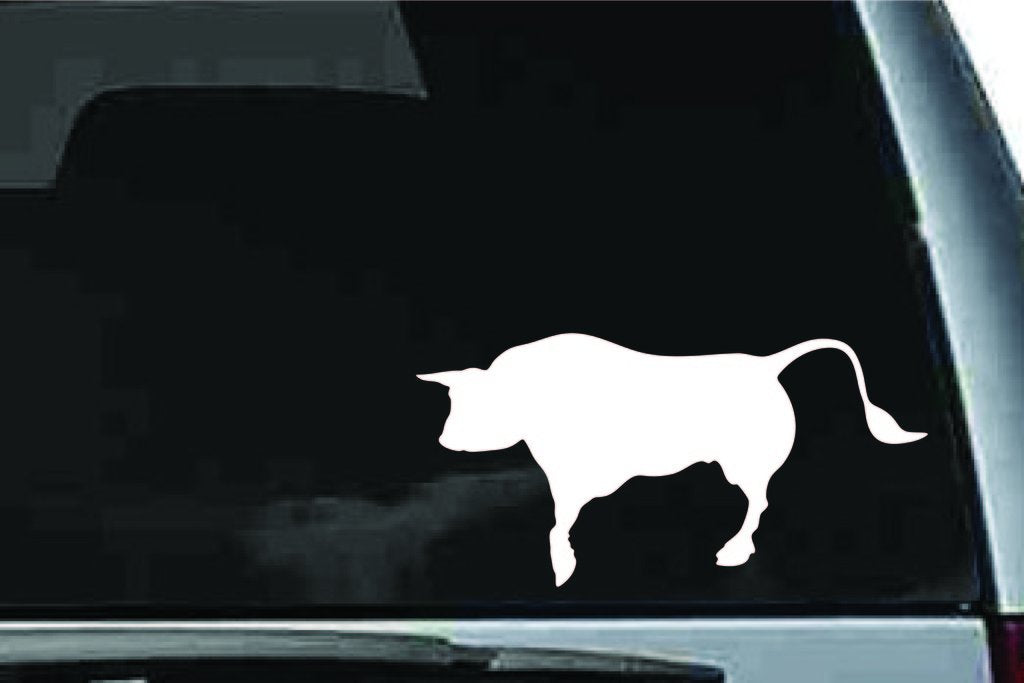 Picniva Bull Sty4 Vinyl Car Window Decal, Approx 5 in