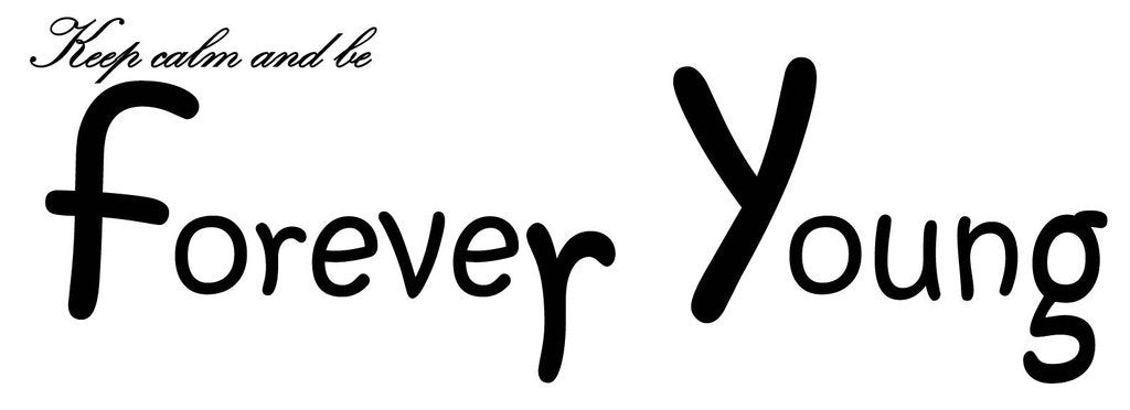 Picniva Keep Calm And Be Forever Young Quote Removable Vinyl Wall Decal - Color: keep calm and be forever young