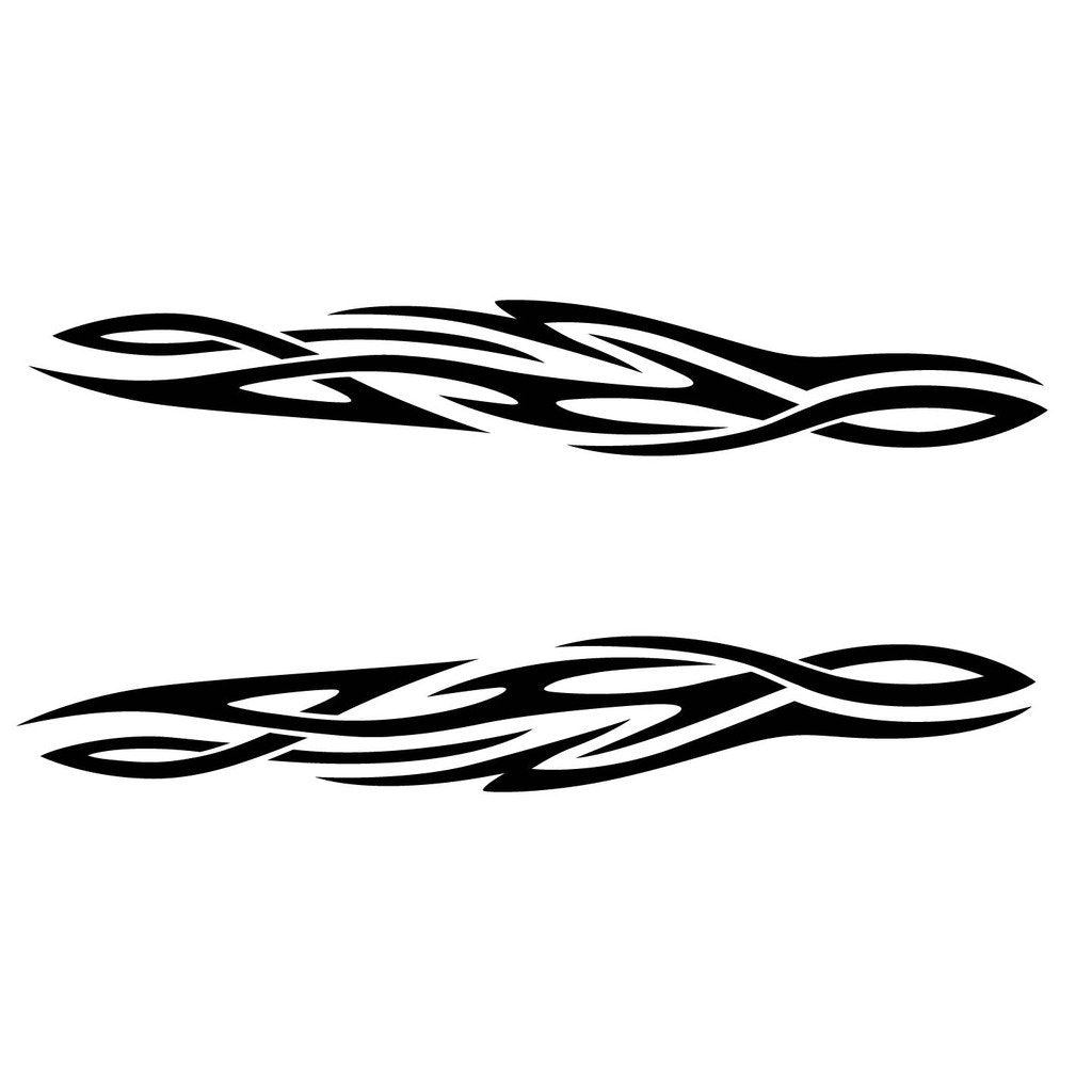 Picniva Style 326 Racing Side Stripe Vinyl Decals, 20 x 45 in, 2 Pc