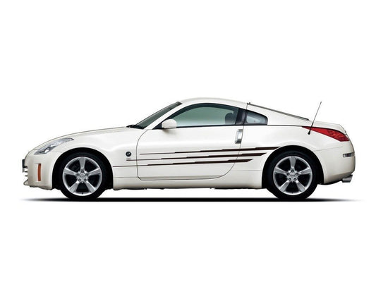 Picniva sty413 Racing Car Body Side Stripes Sticker Decal 2 Pcs