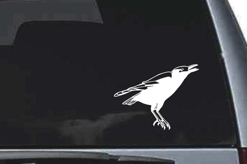 Picniva Raven Sty4 Vinyl Car Window Decal, Approx 5 in