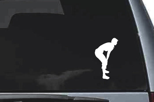 Picniva Standing Sty9 Vinyl Car Window Decal, Approx 5 in