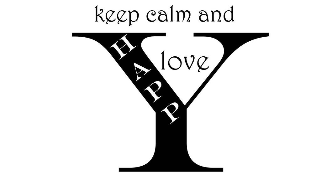Picniva Keep Calm Love Happy Quote Removable Vinyl Wall Decal - Color: keep calm and love happy