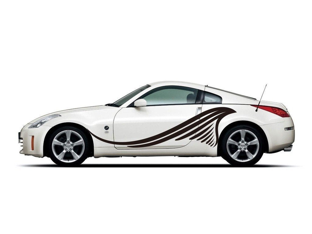 Picniva Style 166 Racing Side Stripe Vinyl Decals, 20 x 75 in, 2 Pc