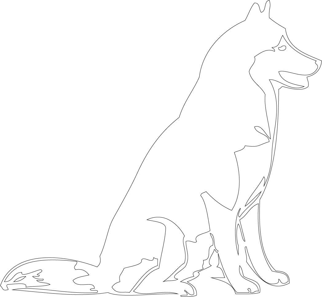 Decaltor Siberian Husky 5 in Vinyl Decal for Laptop Bumper Wall