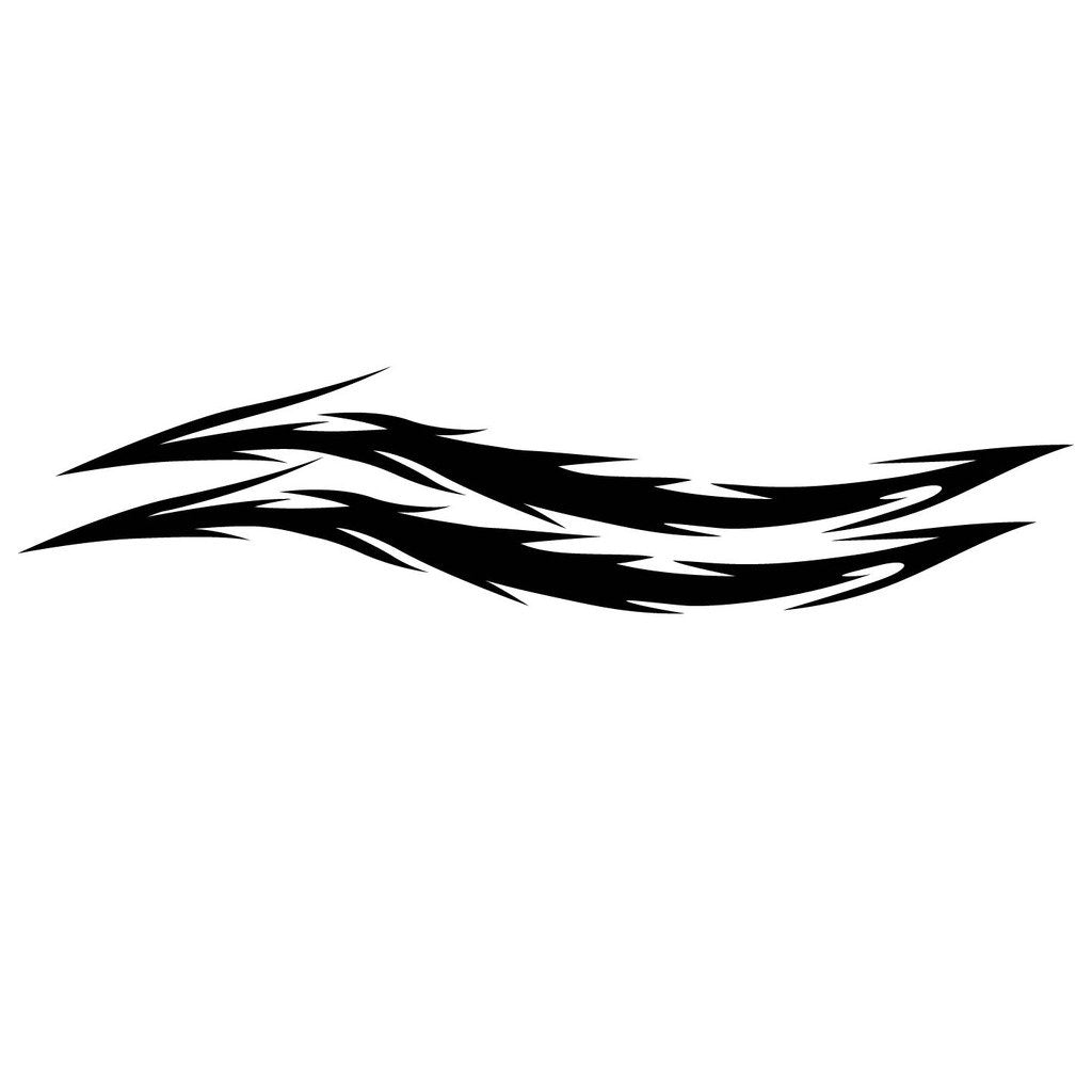 Picniva sty460 Car Body Side Stripes Vinyl Graphics Sticker Decals 2 Pcs