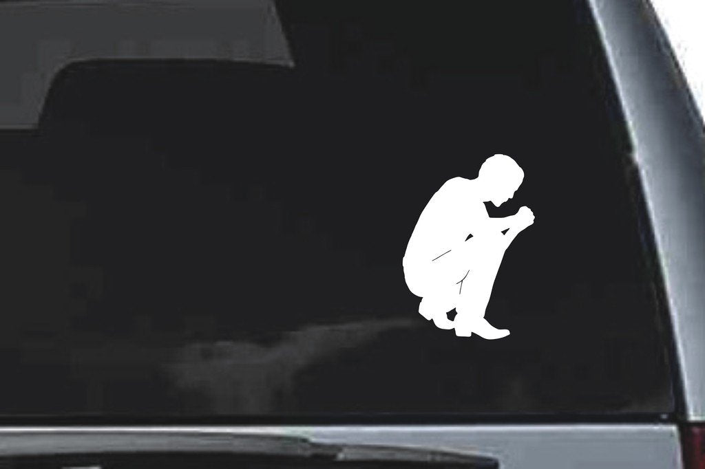 Picniva Man Sty21 Vinyl Car Window Decal, Approx 5 in