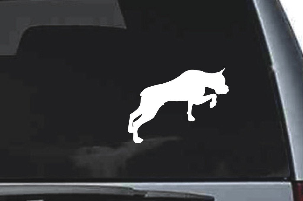 Picniva Boxer Dog Sty16 Vinyl Car Window Decal, Approx 5 in