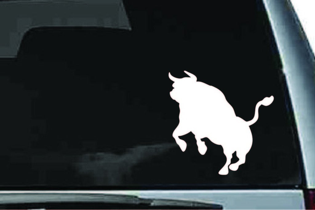 Picniva Bull Sty10 Vinyl Car Window Decal, Approx 5 in