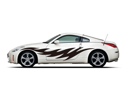 Picniva sty260 Racing Car Body Side Stripes Sticker Decal 2 Pcs