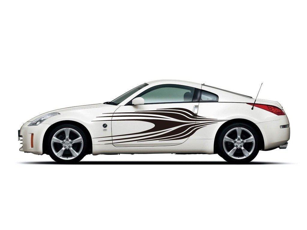 Picniva Style 243 Racing Side Stripe Vinyl Decals, 20 x 70 in, 2 Pc