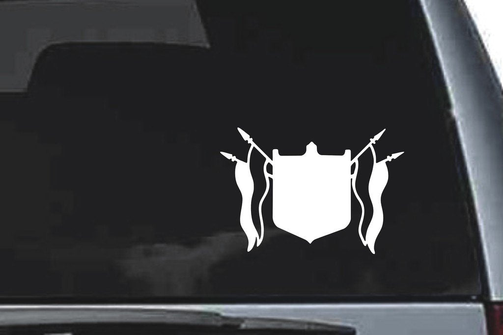 Picniva Shield Sty1 Vinyl Car Window Decal, Approx 5 in