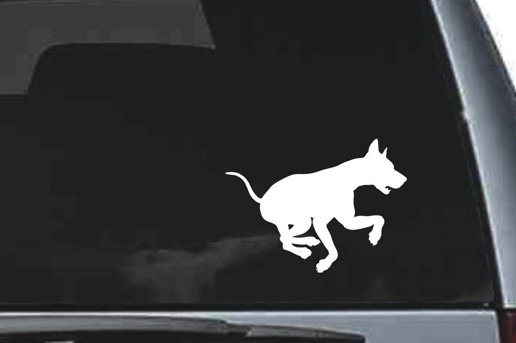 Picniva Doberman Dog Sty12a Vinyl Car Window Decal, Approx 5 in