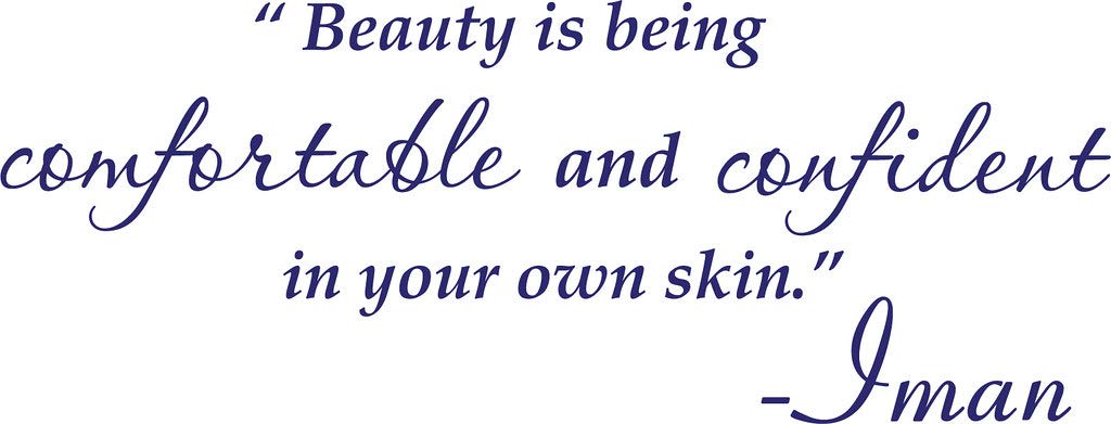Picniva Purple 22x9 Beauty Comfortable Confident Skin Vinyl Wall Decal