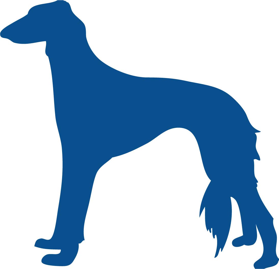 Decaltor Saluki Silhouette 5 in Vinyl Decal for Laptop Bumper Wall